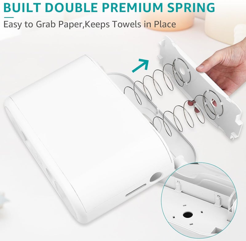 pollock Paper Towel Holder Countertop, Commercial Paper Towel Dispenser, Multifold Trifold Z-Fold Paper Towel Dispenser, Hand Towel Dispenser, Napkin Holder Dispenser for Home Kitchen Restaurant - Image 2